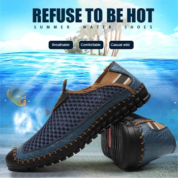 

Aqua Shoes Summer Barefoot Men Beach Shoes Breathable Quick Dry water sneakers outdoor Men Swimming Hiking Sport Shoes big size