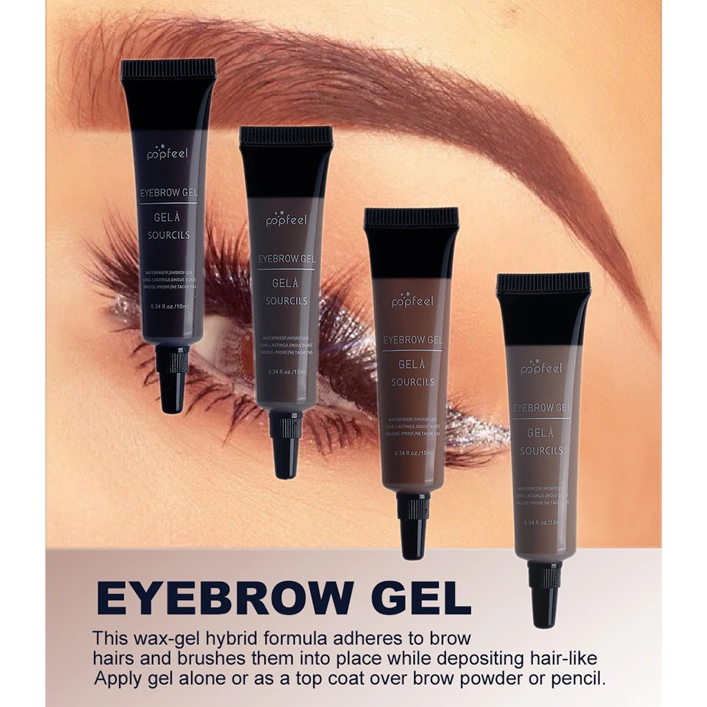 1 Piece Waterproof Eyebrow Mascara Brow Dye Tint Natural Eyebrow Gel Brow Enhancer Cream, Black / Brown / Red Brown / Ash Blonde
