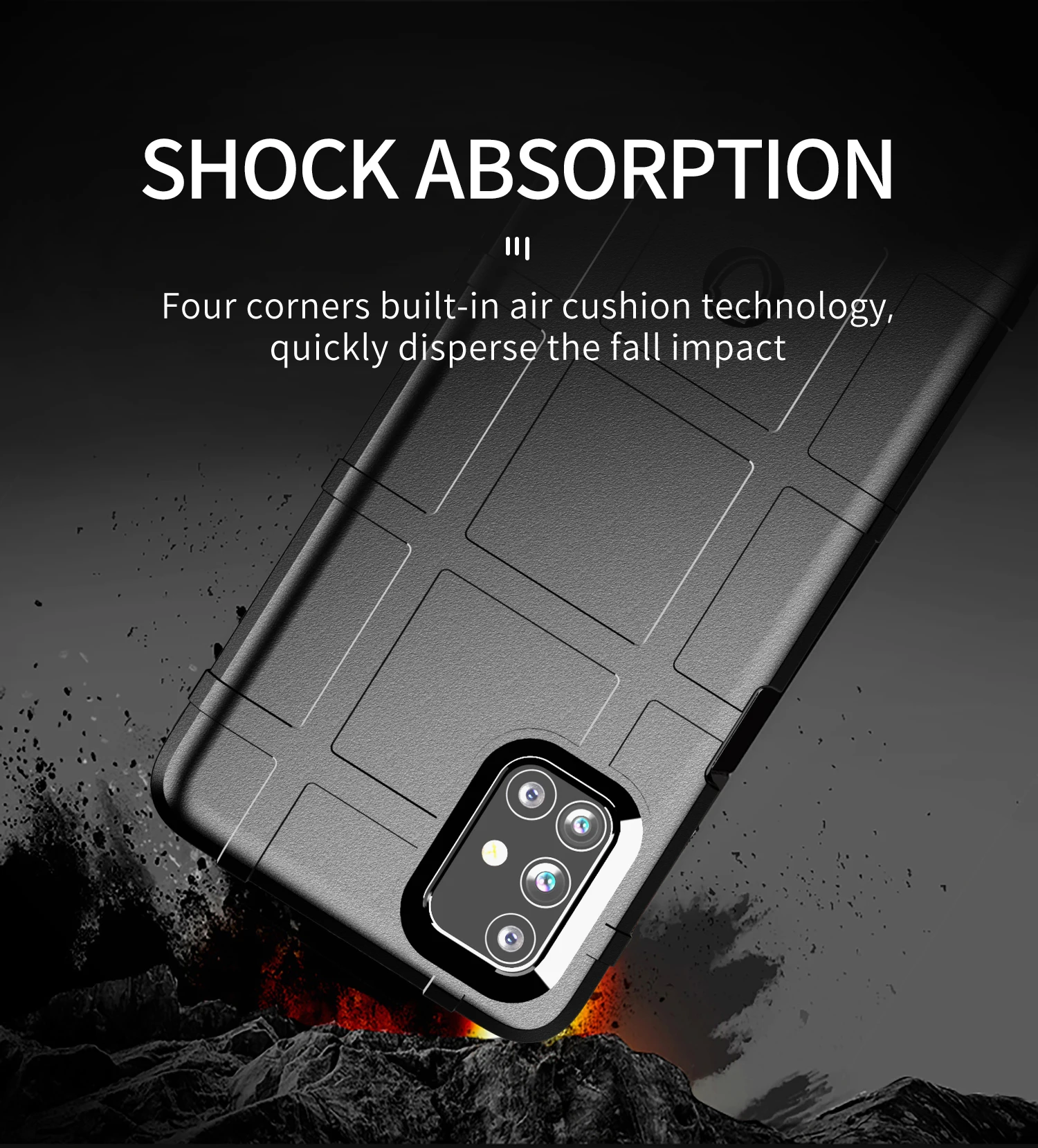 New Product Protector For Samsung Galaxy M31S 6.5inch Silicone Heavy Duty Protection Full cover Case For Galaxy M31S Shell