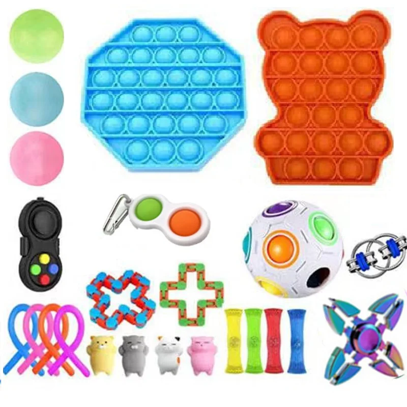 22 Pack Fidget Sensory Toy Set Stress Relief Toy Autism Anxiety Relief Stress Po