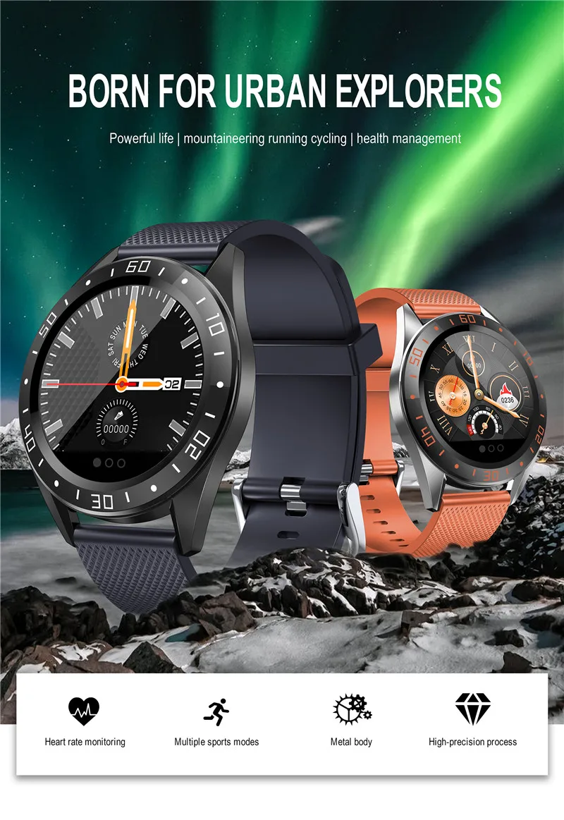 Смарт-часы ESEED GT105, мужские, IP67, водонепроницаемые, 1,2 дюймов, пульсометр, кровяное давление, вызов, сообщение, напоминание, умные часы для apple iphone