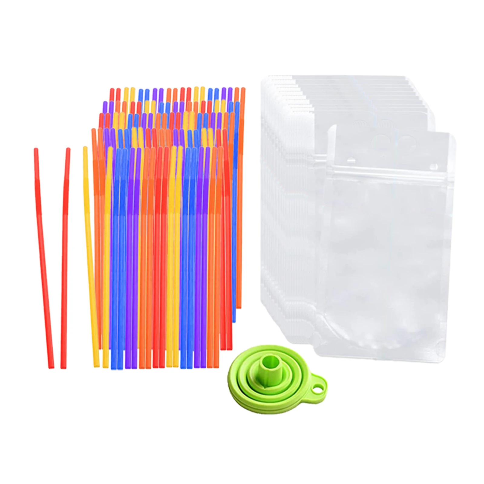 100 Pcs Hand-held Disposable Drink Pouches Zipper Liquor Smoothie Juice Bags