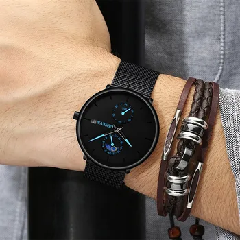 

Fashion Mens Watches Top Brand Luxury Quartz Watch Men Casual Slim Mesh Steel Sport Watch Relogio Masculino %