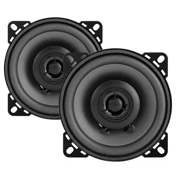

2pcs 4" Car Speakers 60W Car Modified Upgrade Coaxial Audio Speaker Car Coaxial Speaker Black Aluminum alloy