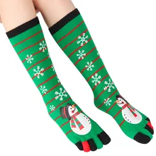 Зимние «Five Finger», носки для малышей теплая Новогодняя Разделение носки с пальцами Для женщин 5 палец для возраста от двух до девяти лет