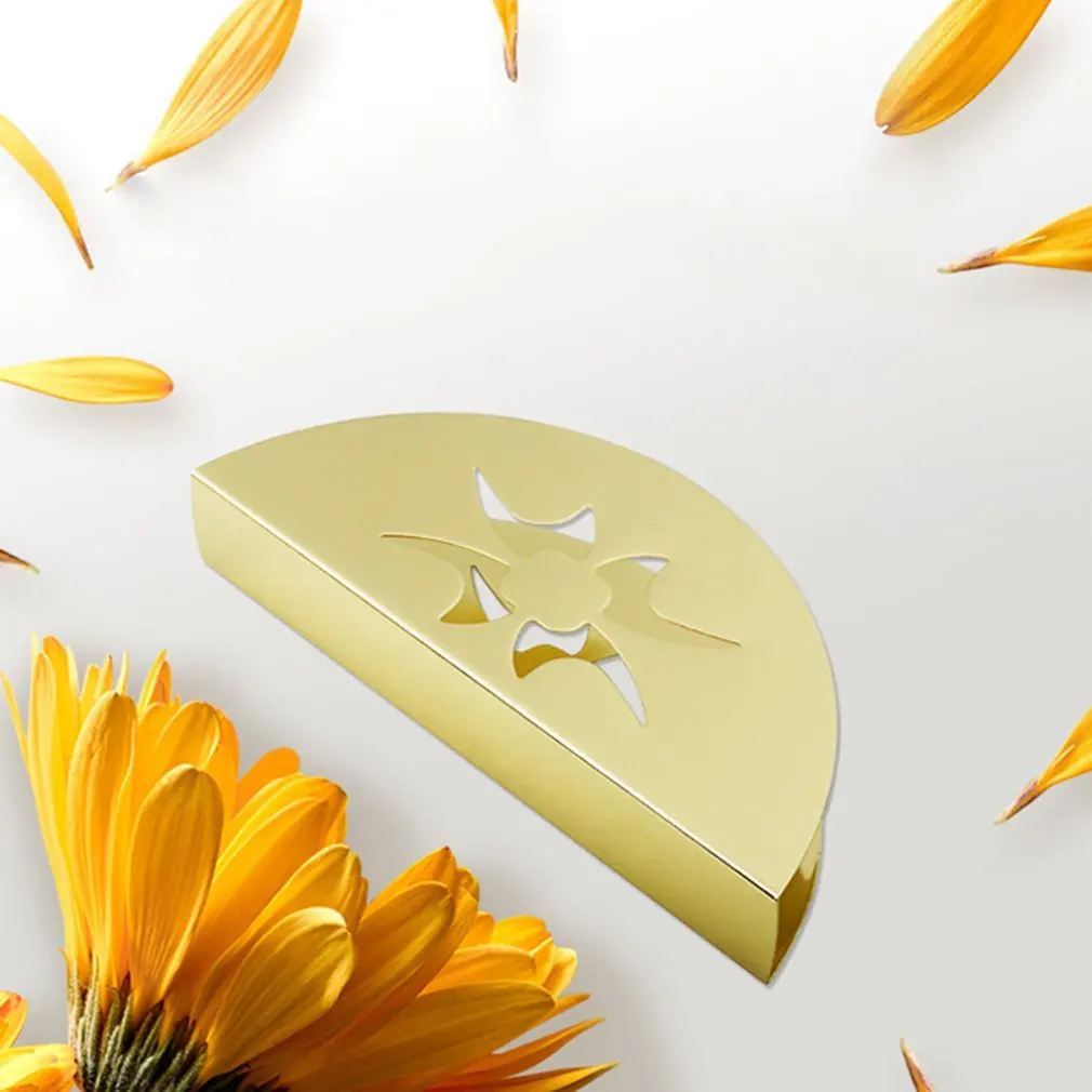 Fan-shaped Sector Stainless Steel Napkin Holder Organizer Tissue Holder