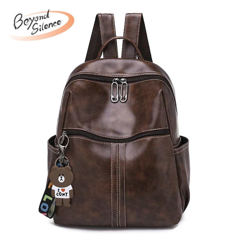 

2019 New Pu Leather Backpack for Women Soft Fashion Rucksack for Girls Ladies Student College Bag High Quality Travel Daypack