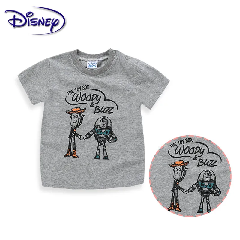 Disney/детская одежда; футболка для маленьких мальчиков с героями мультфильмов; детская футболка с короткими рукавами с принтом «История игрушек» и «Базз Лайтер»