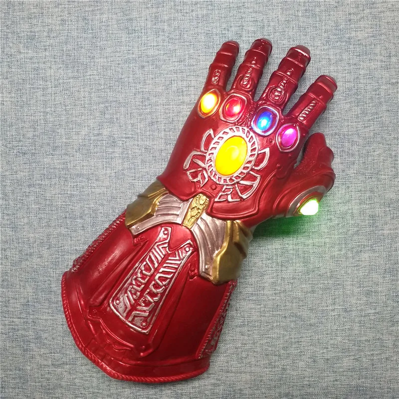 

1pc Avengers 4 Endgame Iron Man Infinity Gauntlet Led Hulk Cosplay Thanos Latex Gloves Arms Mask Superhero Weapon Party Props