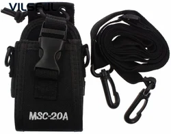 MSC-20A Walkie Talkie Radio Bag Multi-Function Black Nylon Radio Holder Case