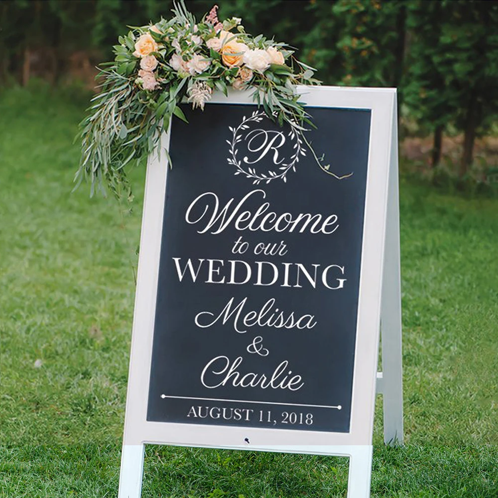 Welcome-To-Our-Wedding-Chalkboard-Decals-Wedding-DIY-Vinyl-Decals-Custom-Bride-Groom-Name-and-Date