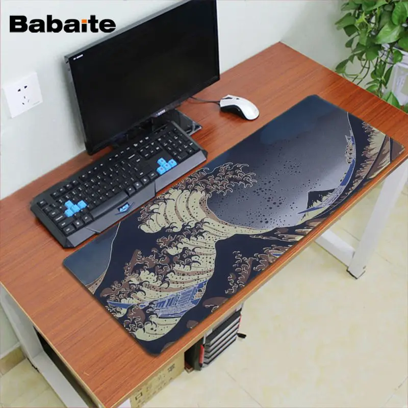 Babaite нескользящий ПК большая волна коврик для мыши PC компьютерный коврик большой коврик для мыши клавиатуры коврик