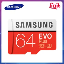 Карта памяти samsung EVO PLUS Micro sd 32 Гб 64 Гб 128 ГБ 256 ГБ UHS-I 100 м/с класс 10 U3 TF карта SDHC SDXC с кардридером