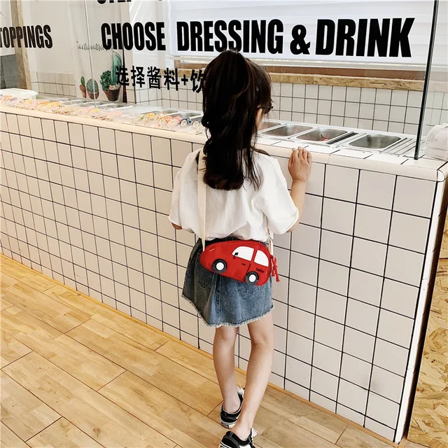 New Baby Girls Kids Cartoon Car Bag Cute Boys Girls Diagonal Shoulder Bag School Bags 3D Cartoon Children Backpacks Schoolbag 2