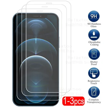 Protector de cristal para iphone 12 pro 12pro max 12, mini protectores de pantalla de vidrio para aifon 12 i12min, películas de 1-3 Uds.
