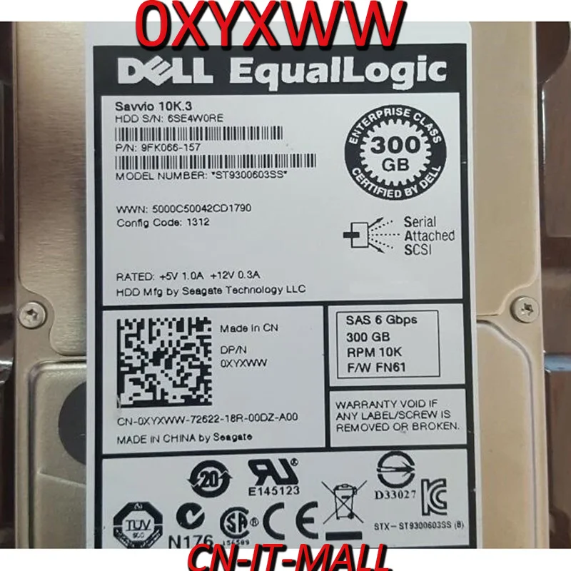 Вытащил 0XYXWW ST9300603SS 300 ГБ 10000 об/мин 16 Мб кэш SAS 6 ГБ/сек. 2 5 "Внутренний жесткий диск