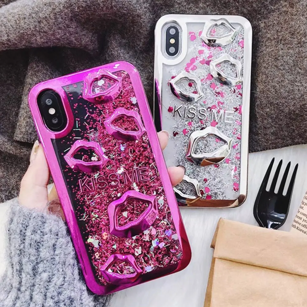 ТПУ с песчаным декором чехол для телефона iPhone XR XS MAX 7 8 6 6S Plus гальванизированные
