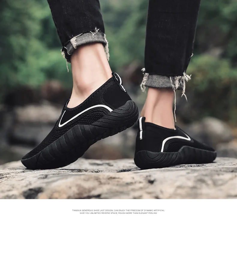 Light-Single Layer Mesh Breathable Shoes Men's Suitable Outdoor Open Country Summer Day Travel Shoes Mountain Climbing Mesh Shoe