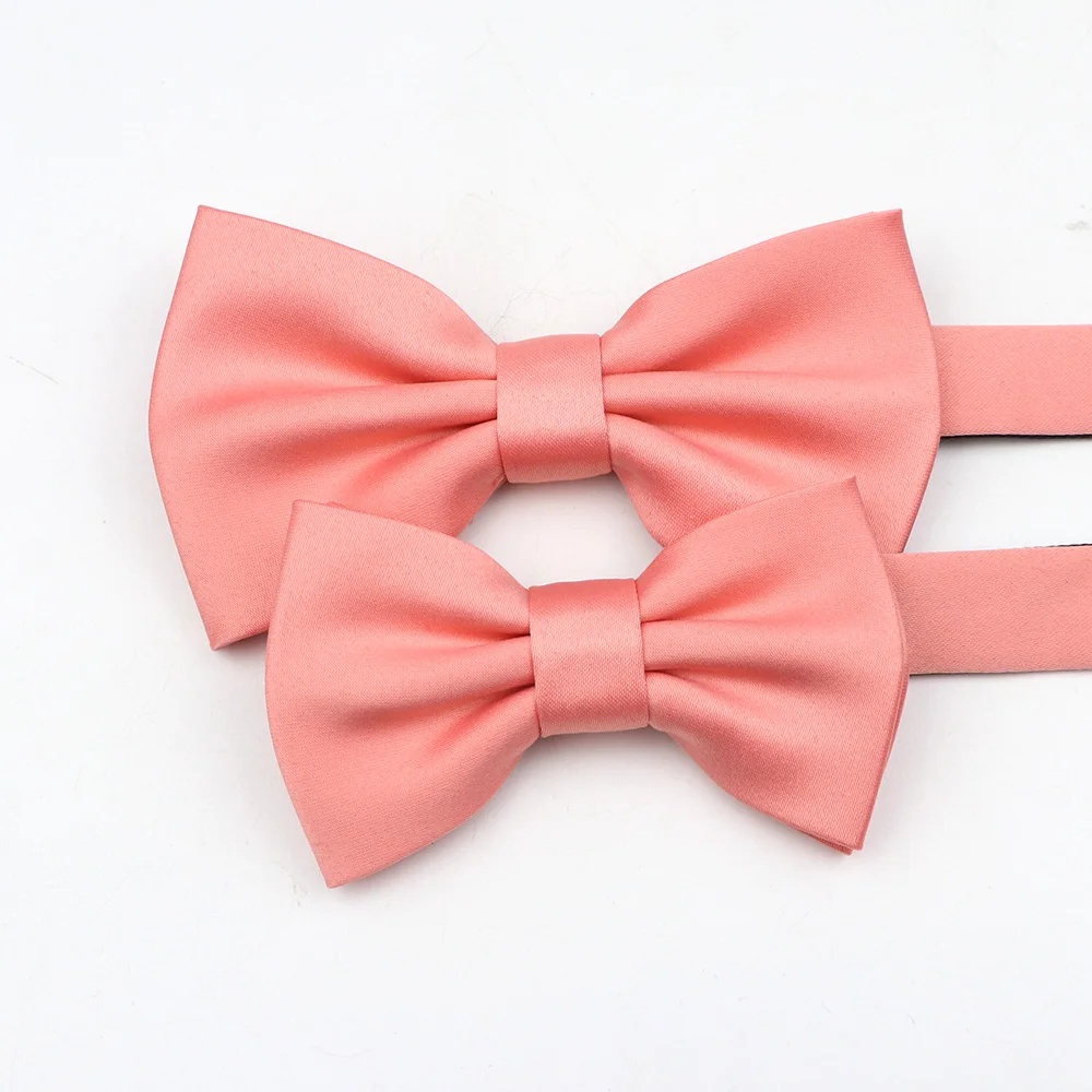 29 Colors Solid Fashion Bowties Groom Men Kids Formal Colourful Parent-Child Bowtie Set Butterfly Wedding Bow Tie Accessory Gift