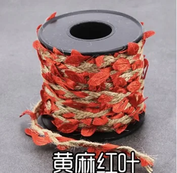 

10meters Colored hemp leaf rope green leaf cane DIY wax wrapping vase weaving material