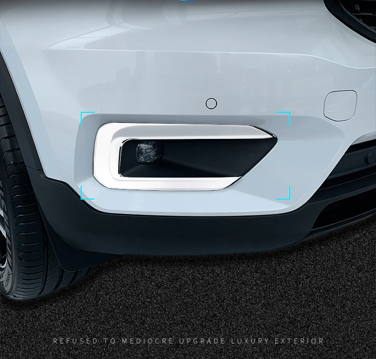Для Volvo XC40 передняя противотуманная фара рамка головная лампа накладки на панель хромированные детали из АБС дизайн декоративная накладка аксессуары