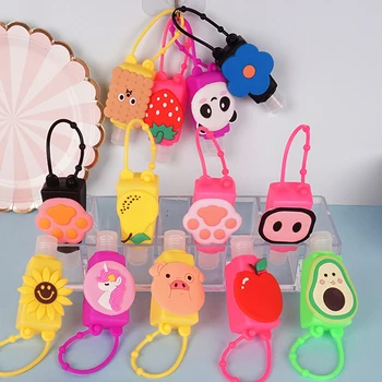 

1PC Fruit Animal Mini Hand Sanitizer Holder Travel Portable Safe Gel Holder Hangable Liquid Soap Dispenser Containers