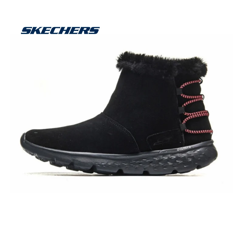 Skechers botas de mujeres cómodas 2019 botas de nieve mujeres botines calientes zapatos de alta calidad botines femeninos 14404-BKPK AliExpress Calzado