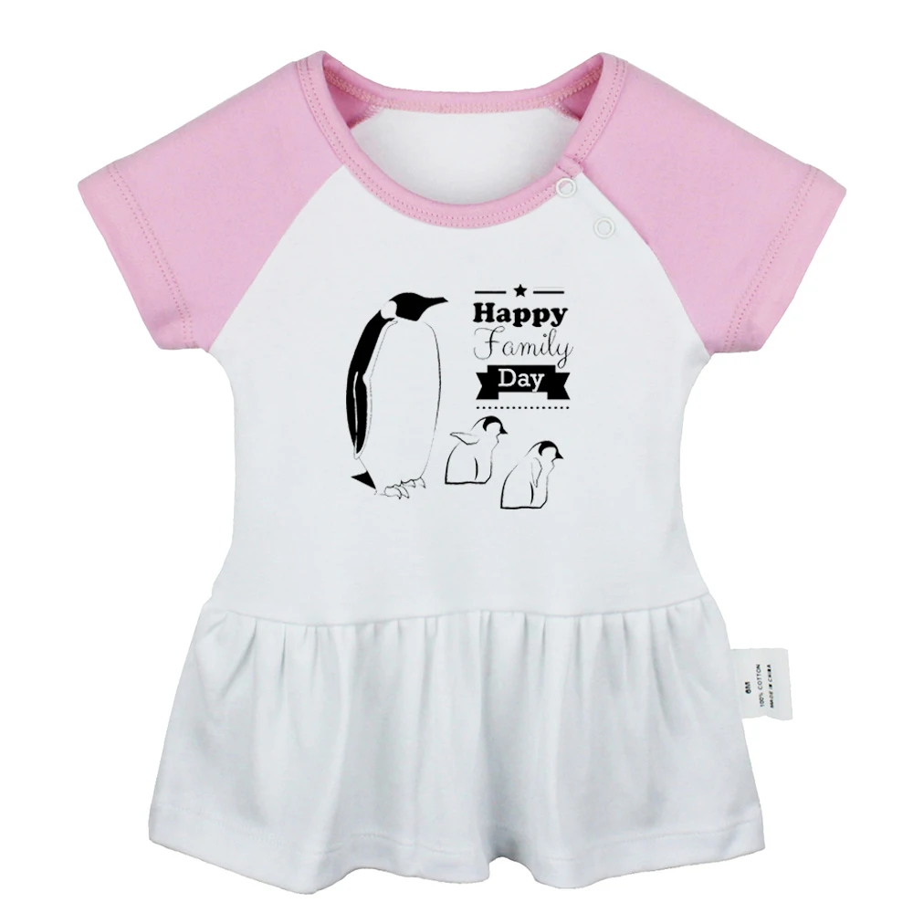 Красивая одежда для сна с изображением мультипликационного пингвина Happy Family день