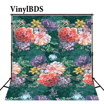 

VinylBDS 5x7ft Flower Wall Wedding Floral Backdrop Bokeh Photography Backdrops Spring Backgrounds Newborn Photography Background