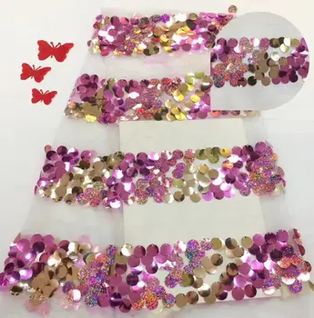 

Embroidered Net Fabric with beads With super Quality Jolin-9.6601 African Tulle Lace Fabric For party Dress