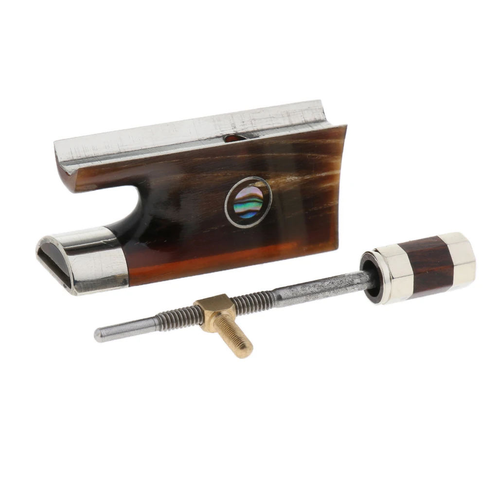 Ox Horn Wood Violin Bow Frog with Screw for Violinist Fiddle Player