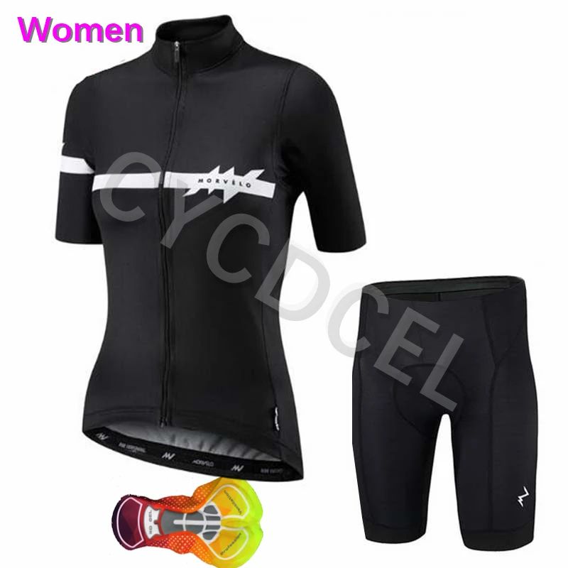 Morvelo Pro велосипедная футболка, набор, велосипедная форма, летняя, дорожная, велосипедная, спортивная одежда, дышащая, для женщин, велосипедная одежда, ropa ciclismo mujer - Цвет: Cycling set 08