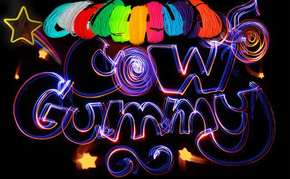 Óculos de Sol Neon Luz Dança Festa Decoração Néon Lâmpada Led Flexível el Fio Corda Tubo Impermeável Tira Conduzida 1m - 3m 5m 5 High Quality Luzes e Iluminação