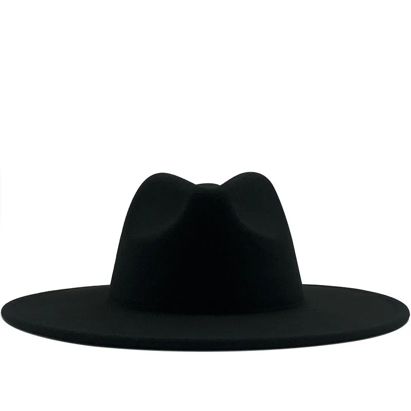 9.5m Fedora Hat Black Red Bottom Fedora Hat Big Brim Hat Panama Felt Hat Men's Jazz Hat Teaching Top Hat Ladies шляпаженская wide brim fedora