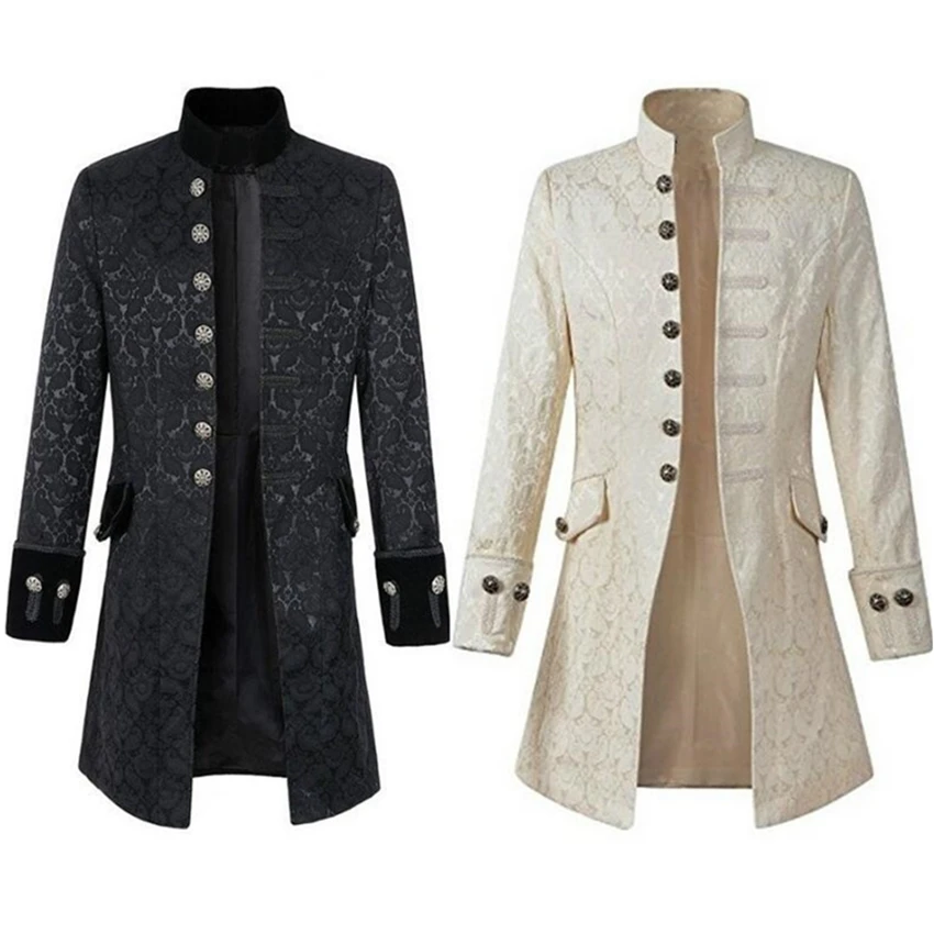 

New Halloween Costumes for Men Medieval Cosplay Costume Aristocratic Knight Punk Robes Man Clothing Retro Noble Uniform M~3XL