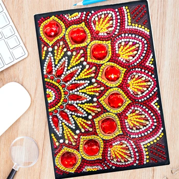 

Haucan New Notebooks Diamond Painting Mandala 5d DIY Diamond Embroidery Mosaic Special Shaped New 2020 Christmas Gift