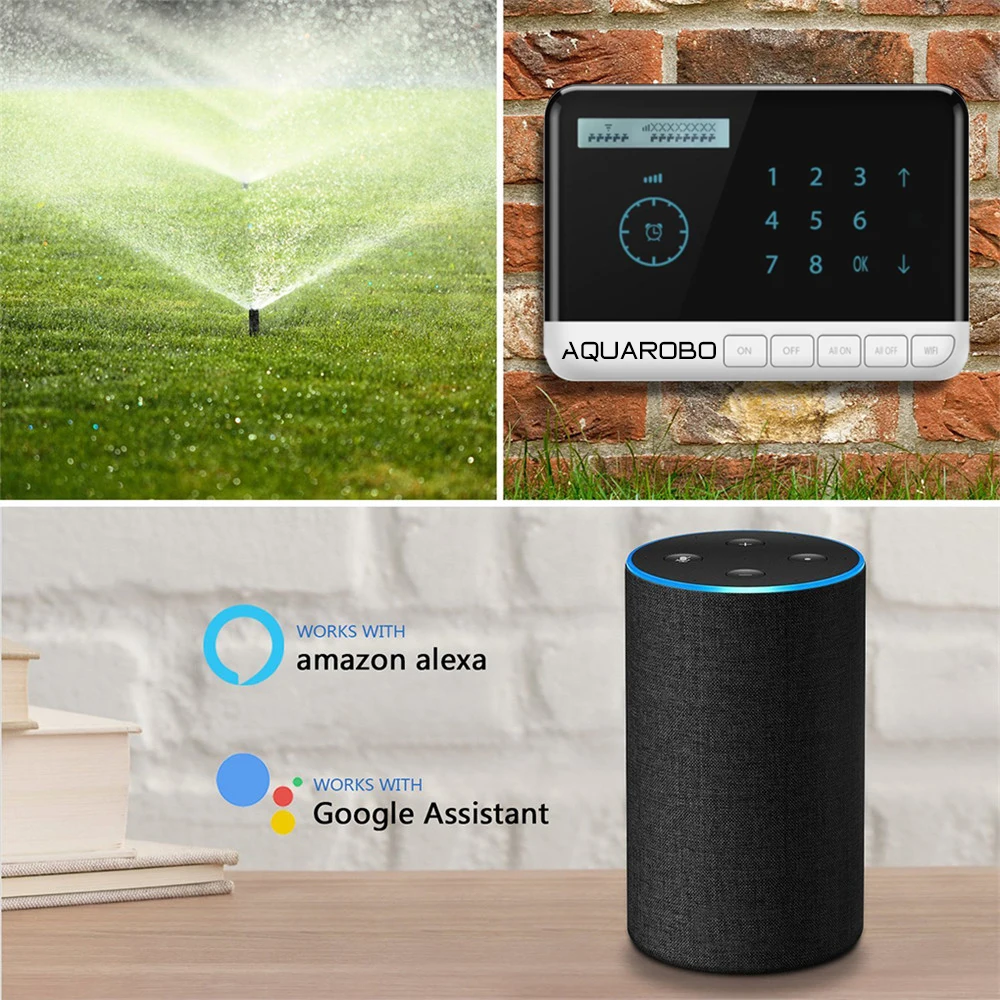 android ios voz sprinkler controlador 8 zona