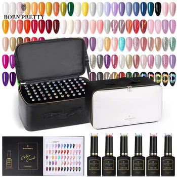 

BORN PRETTY PRO Pure-Color Nail Gel Set 15ml 2020 New Colors Nail Gel Glittery 9D Magnetic Soak Off UV Gel Varnish 132 Bottle