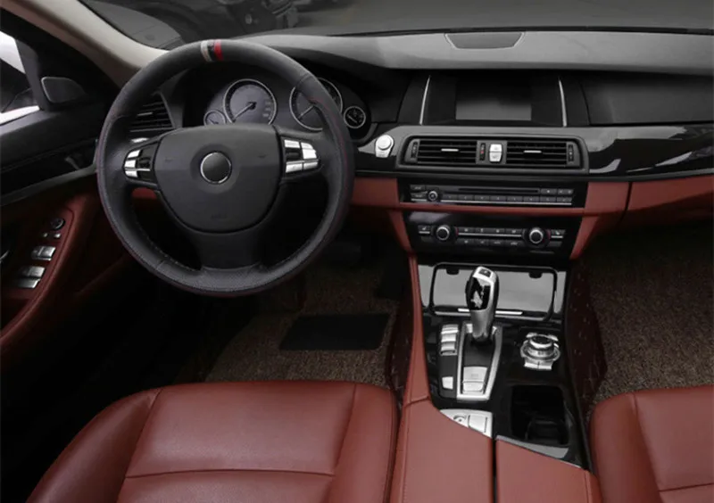 Хромированный ABS интерьер автомобиля пуговицы декоративный чехол с блестками отделка наклейки для BMW 5 серии f10 f18 520 525 528 530 2011-17 автомобиль Декор