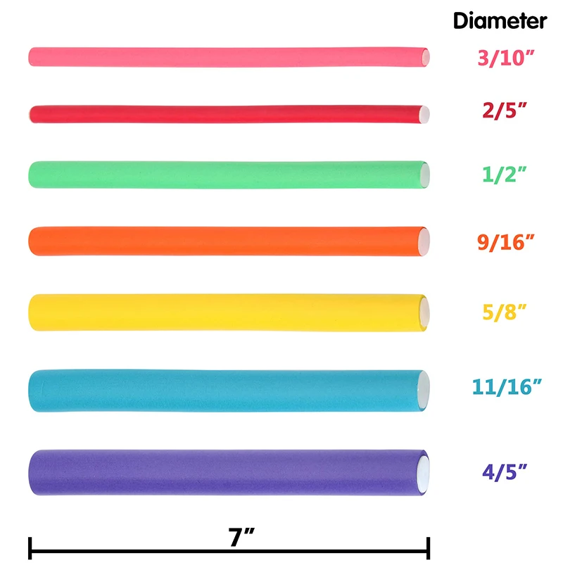 Hair Styling Tool 10pcs Soft Foam Hair Roller Flexible for Curling DIY hair styling tool hair curling tools