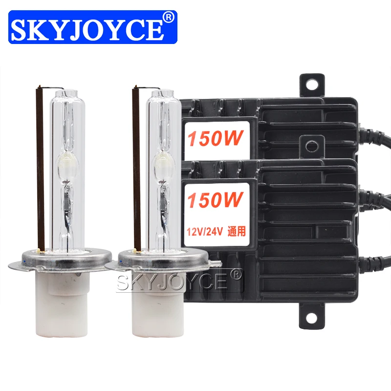 SKYJOYCE 150W Car Van Truck Boat 12V 24V Xenon Headlight Kit H1 H3 H7 H11 D2H 4300K 5000K 8000K 6000K 150W HID Digital Ballast (2)