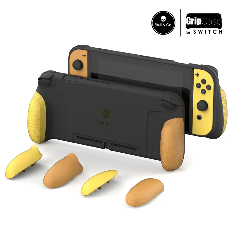 Кнопки пуска плюс сцепление чехол для переключателя nintendo NS joy-con крышка - Цвет: orange yellow grip