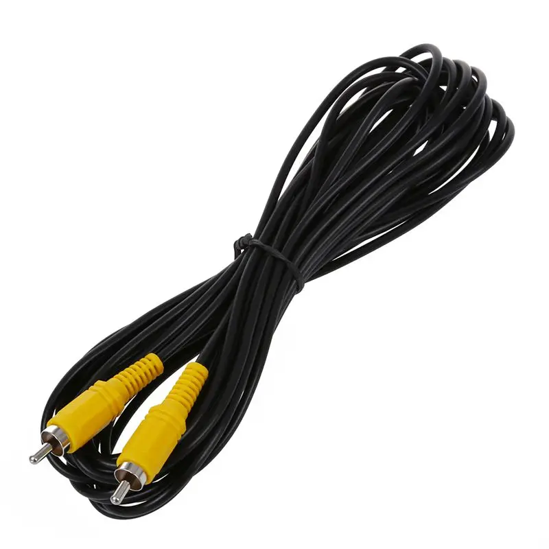 6M Yellow RCA Male to Plug Audio Video Extension Cable Cord Black | Электроника