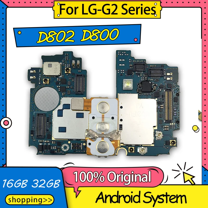 Материнская плата для LG G2 D802 D800 16 ГБ 32 разблокированная материнская с