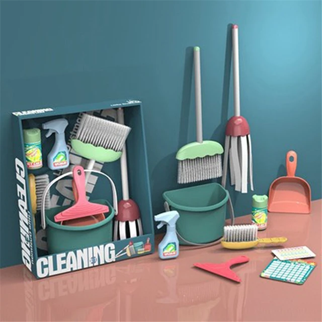 Children's Educational Simulation Play House Toy Boy and Girl Training Cleaning Tool Set Top Stuff Things for Cleaning for Kids 1