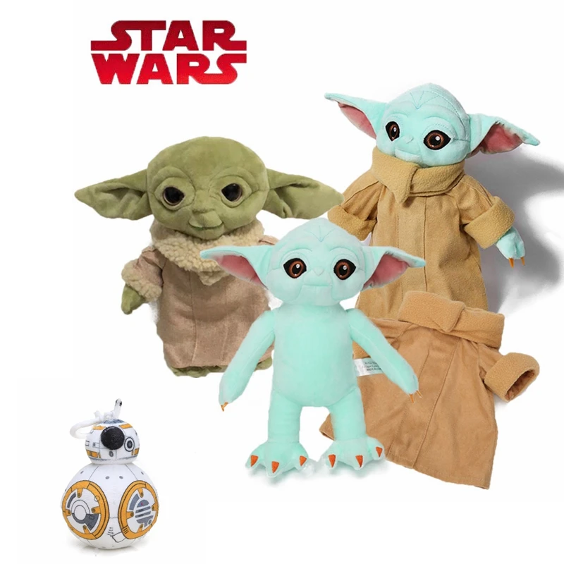 

IN STOCK 30CM Baby Yoda Plush Toy The Force Awakens BB8 Plush Keychain BB-8 Soft Stuffed Dolls Plush Pillow Star Wars Toys