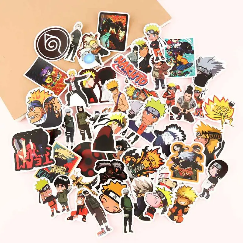 50 шт./компл. японское аниме стикеры NARUTO для чемодана багажа ноутбука скейтборд мотоцикл наклейка DIY украшения игрушки