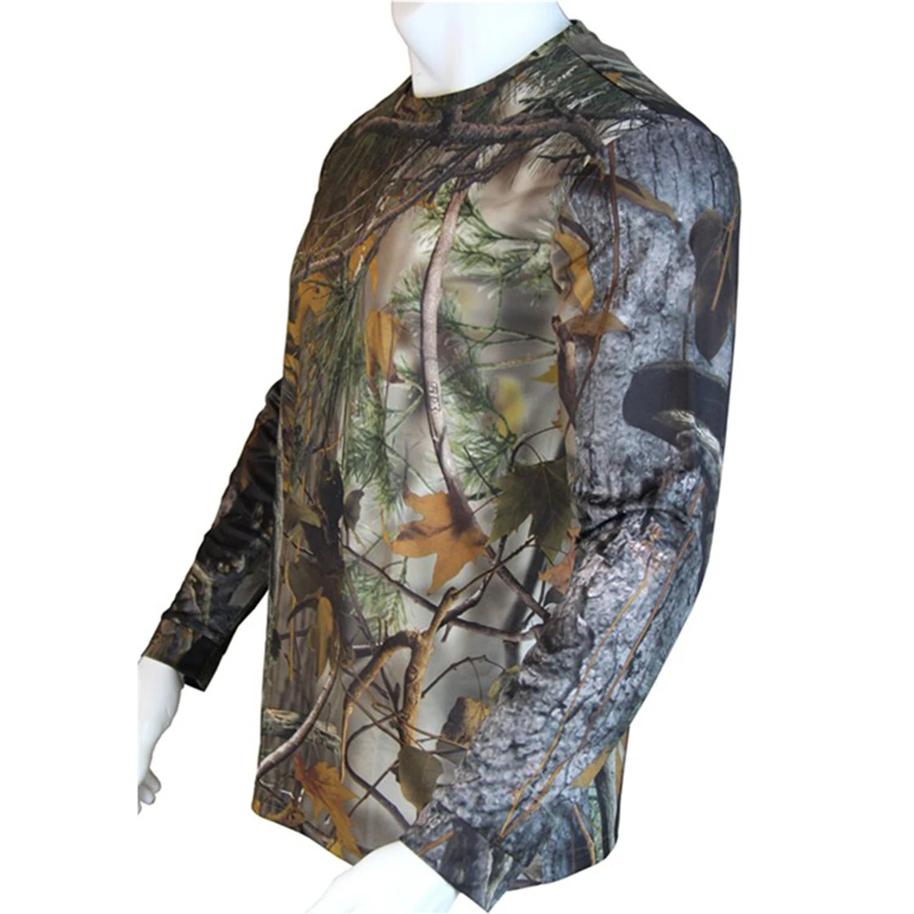 Outdoor Hunting Men's Camo Quick-dry T-shirt Casual Wear Long Sleeve