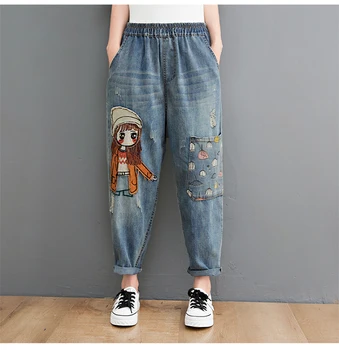 Embroidery Denim Pants For Women 15