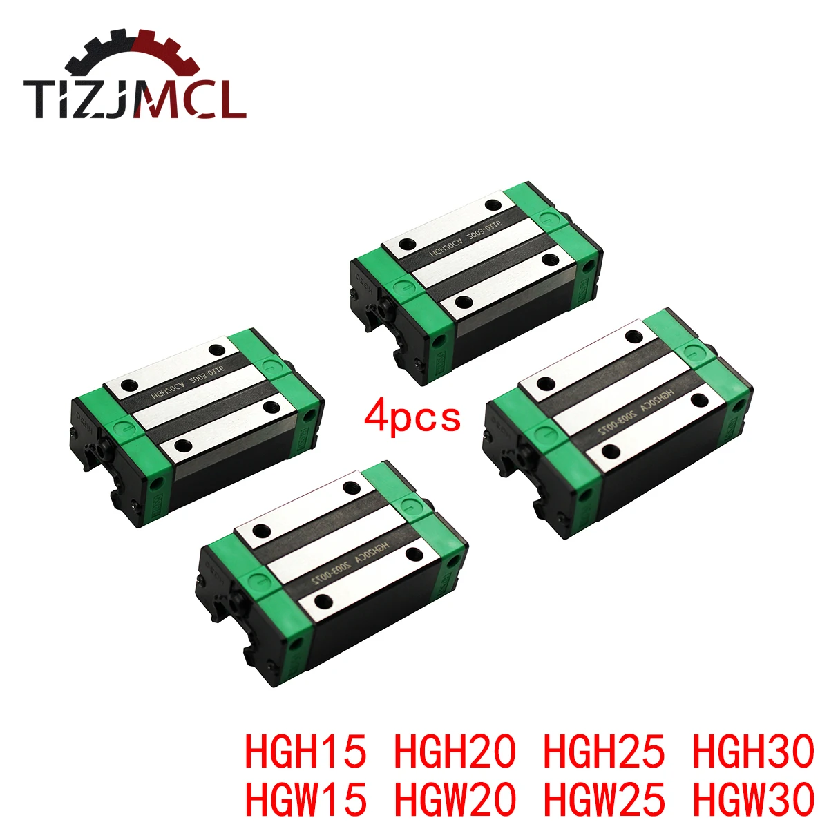 

HGH15CA/HGW15CC HGH20CA/HGW20CC HGH25CA/HGW25CC HGH30CA/HGW30CC Linear Bearings Slide Block Carriage For Cnc Parts 4pcs